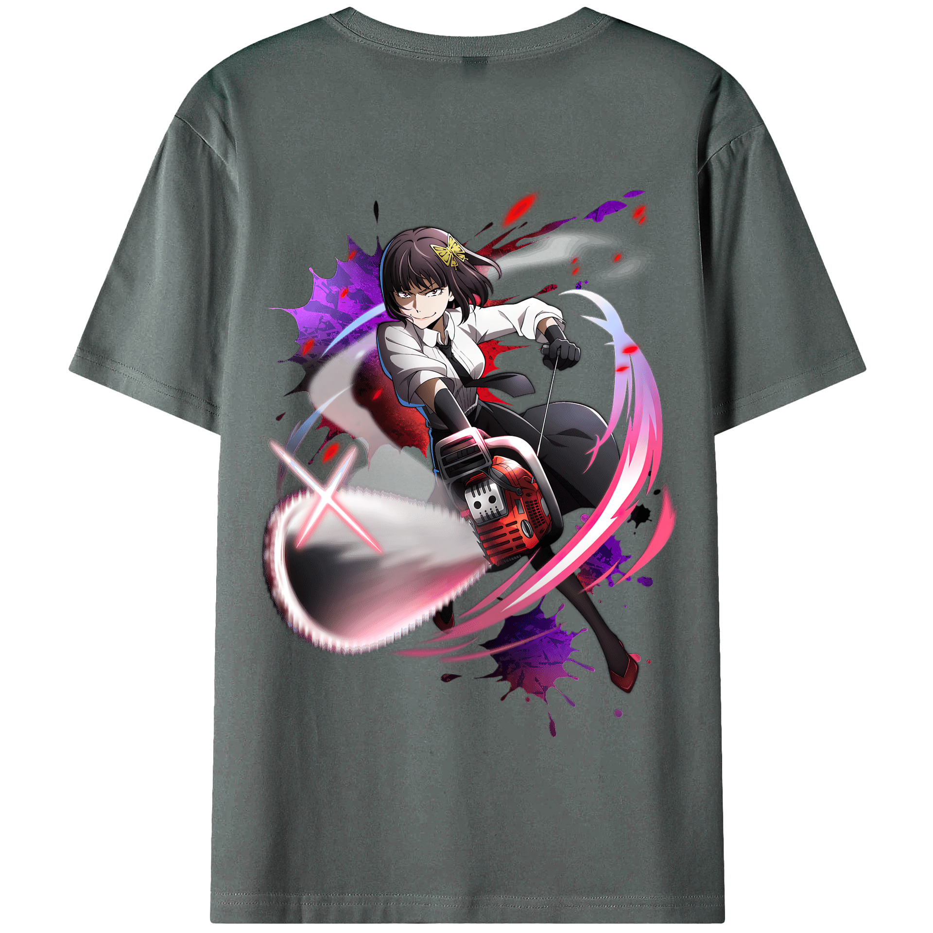 （画像用） 文豪ストレイドッグス Bungo Stray Dogs 綿100％半袖Tシャツ（背面プリント）